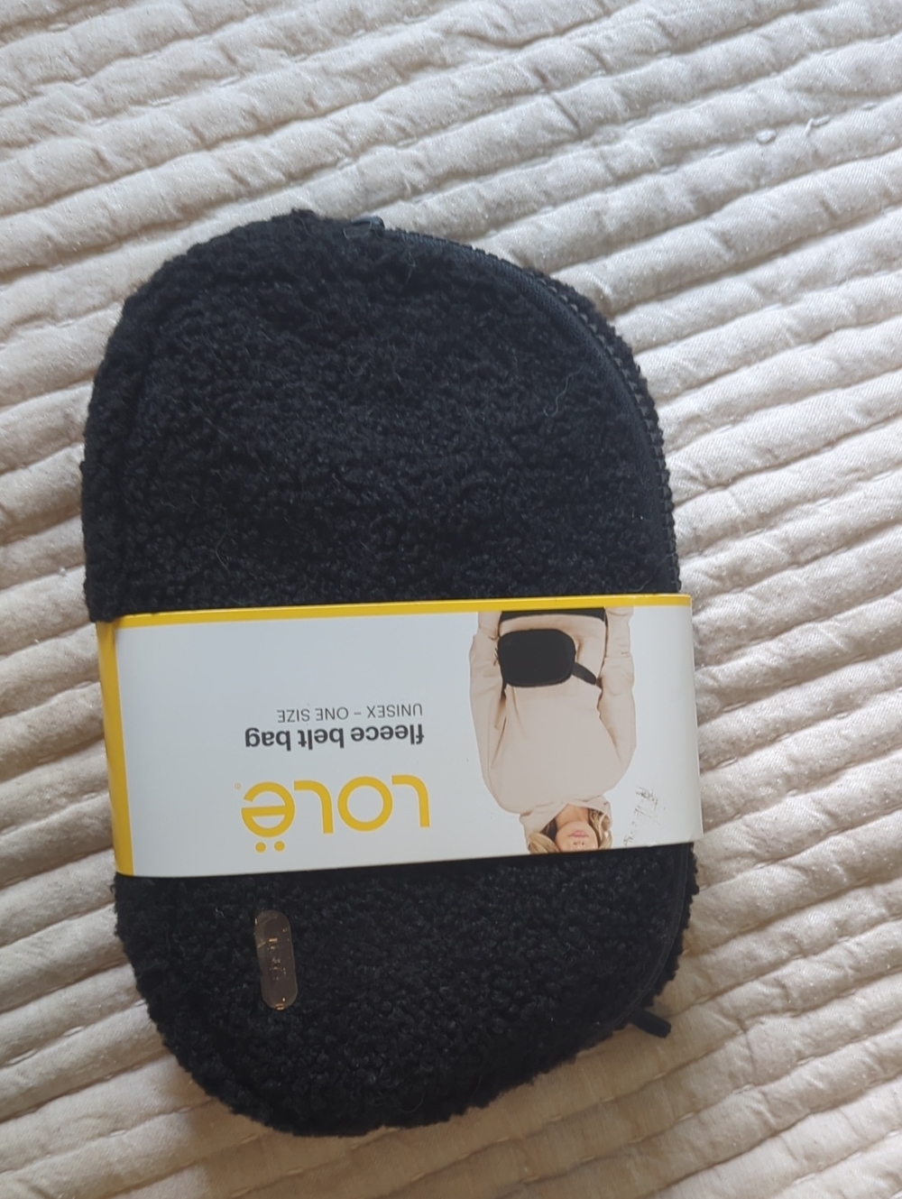 Lole Black Fleece Belt Bag